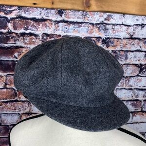 Nathaniel Cole Grey Classic Crown Cap Wool Lined Grey Size L